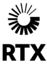 A black and white image of the rtx logo.